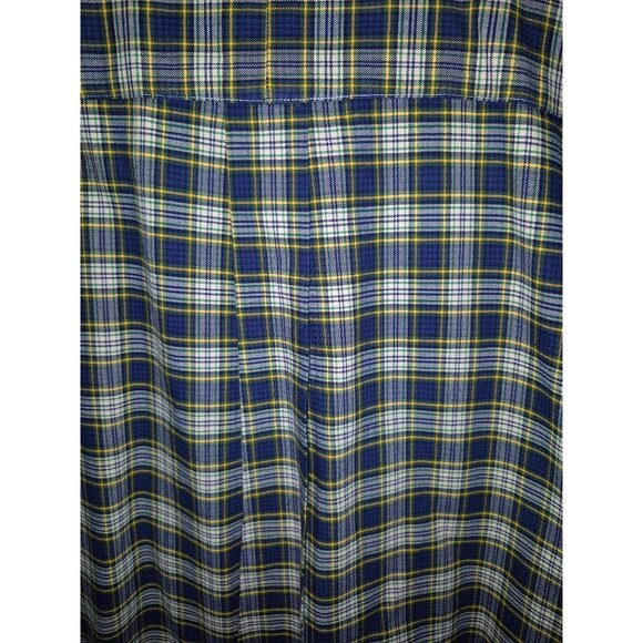Ralph Lauren Mens 3XLT Classic Fit Button-Down Plaid Shirt Navy/Yellow - Picture 9 of 10